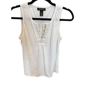 White House Black Market Tank Top‎ Sleeveless Shirt Womens XS Embroidered